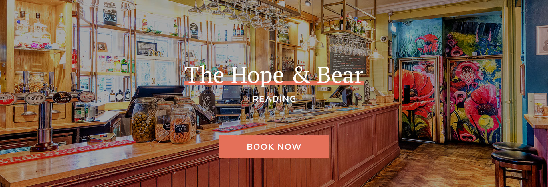 Come down to your local pub at The Hope & Bear in Reading